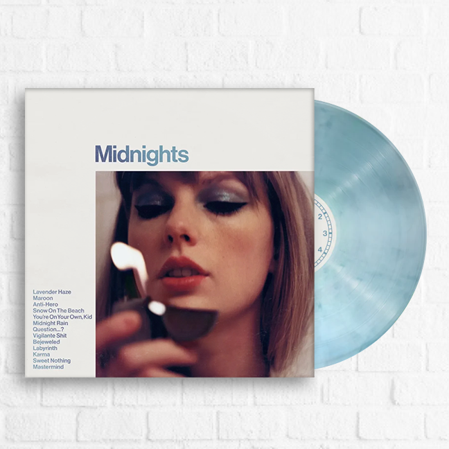 Taylor Swift Signed purchases Midnights Moonstone Blue Vinyl